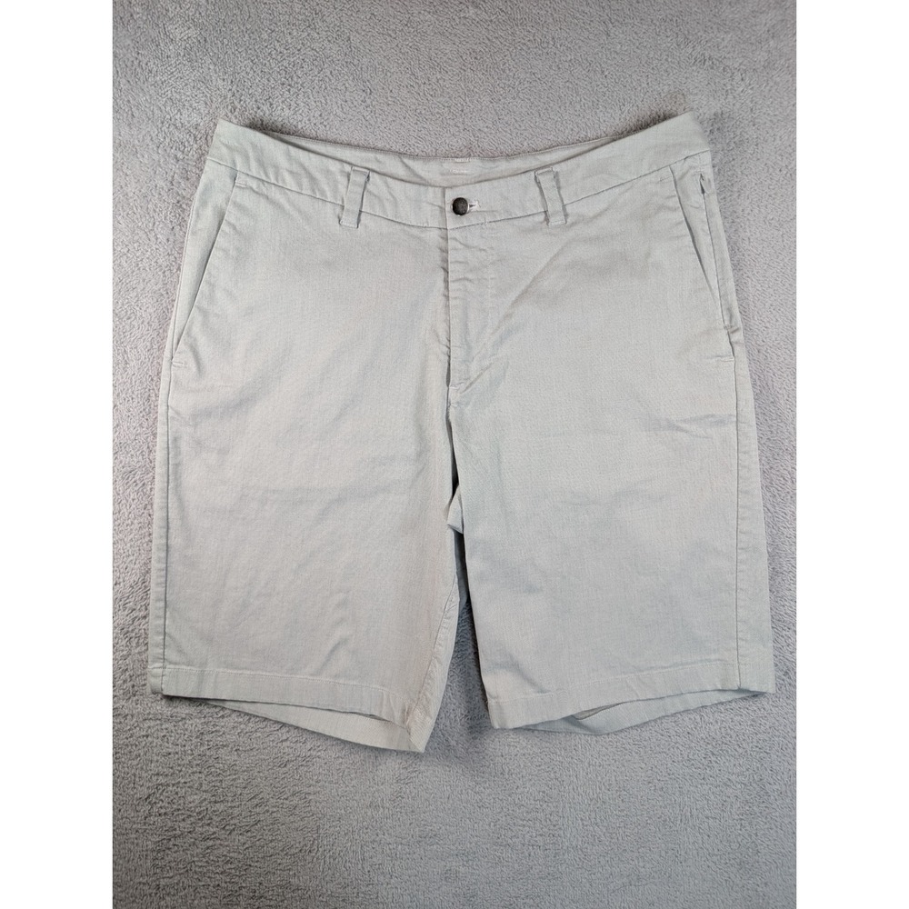 Lululemon Commission Shorts 9 Mens 36 Light Gray Technical Chino Golf LM7AKAS